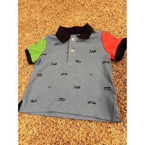 Polo Ralph Lauren Kids automobile plane Colorblock Polo Shirt sz 9months